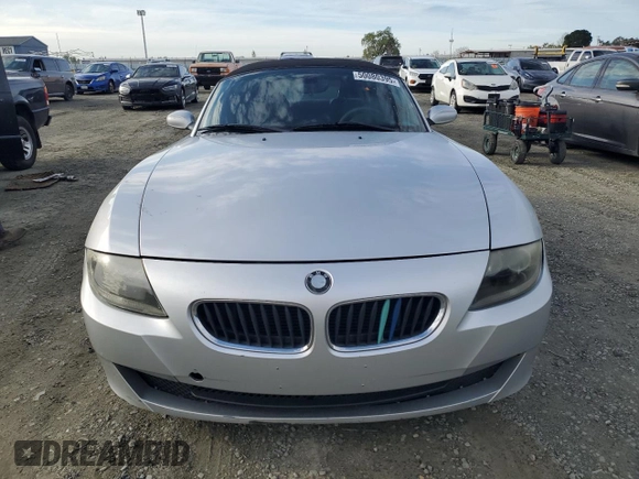 2007 BMW Z4 3.0i with VIN 4USBU33527LW73168, listed as a Copart auction lot 50080395 with 147,040 mi miles and Salvage Title. Bid and sale history available at carsss.com. Image 5.