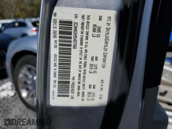 2005 Chrysler 300 with VIN 2C3AA63H95H657666, listed as a Copart auction lot 47989065 with 195,184 mi miles and Salvage Title. Bid and sale history available at carsss.com. Image 12.