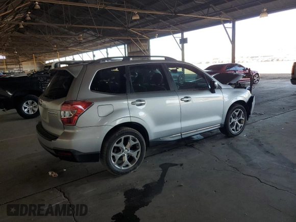 2015 Subaru Forester Touring with VIN JF2SJAUC7FH437389, listed as a Copart auction lot 62701025 with Not provided miles and Salvage title. Bid and sale history available at DreamBid. Image 3.
