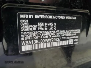 2023 BMW 5 Series 530i xDrive with VIN WBA13BJ00PWY22937, listed as a Copart auction lot 46817105 with 21,054 mi miles and Clean Title. Bid and sale history available at DreamBid. Image 13.
