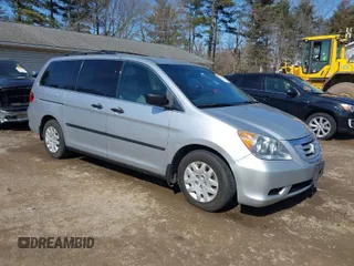 2010 Honda Odyssey LX with VIN 5FNRL3H28AB109783, listed as a IAAI auction lot 41708447 with 120,810 mi miles. Bid and sale history available at carsss.com. Image 1.