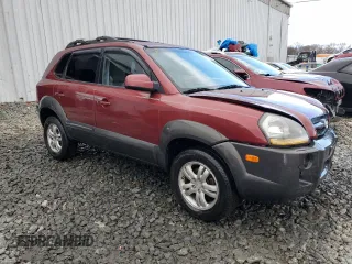2007 Hyundai Tucson SE with VIN KM8JN12D47U665560, listed as a Copart auction lot 81152933 with 161,090 mi miles and Salvage Title. Bid and sale history available at carsss.com. Image 4.