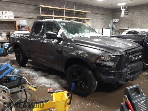 2021 Ram 1500 Classic Warlock with VIN 1C6RR7GT4MS507524, listed as a IAAI auction lot 41613424 with 65,701 mi miles. Bid and sale history available at carsss.com. Image 1.