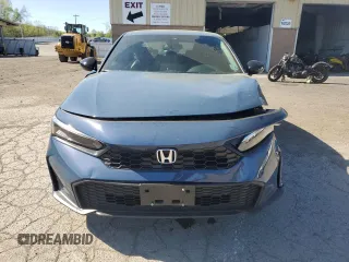2025 Honda Civic Sport with VIN 2HGFE2F54SH519305, listed as a Copart auction lot 54912895 with 6,146 mi miles and Salvage title. Bid and sale history available at DreamBid. Image 5.