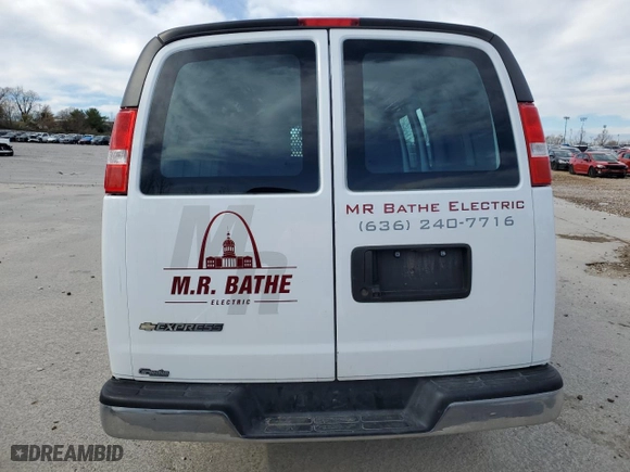 2022 Chevrolet Express Cargo Van with VIN 1GCWGAF76N1269055, listed as a Copart auction lot 49327425 with 32,944 mi miles and Salvage Title. Bid and sale history available at carsss.com. Image 6.
