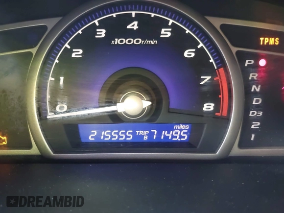 2008 Honda Civic LX with VIN 1HGFA165X8L099017, listed as a IAAI auction lot 41950437 with 215,555 mi miles and . Bid and sale history available at DreamBid. Image 7.