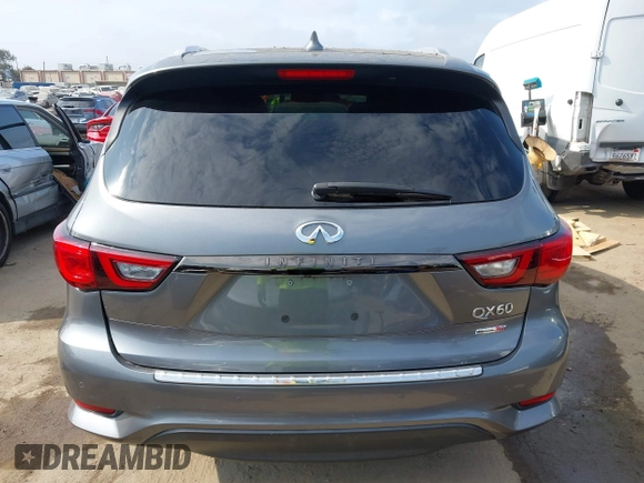 2020 Infiniti QX60 Luxe with VIN 5N1DL0MN2LC527549, listed as a IAAI auction lot 42408763 with 56,371 mi miles and . Bid and sale history available at DreamBid. Image 16.