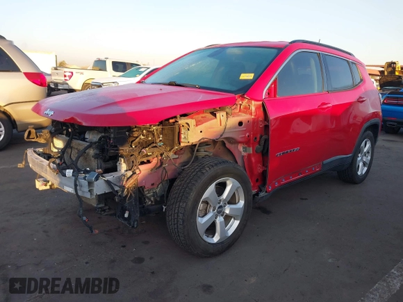 2019 Jeep Compass Latitude with VIN 3C4NJCBB5KT711671, listed as a IAAI auction lot 41435932 with 110,428 mi miles and . Bid and sale history available at DreamBid. Image 18.