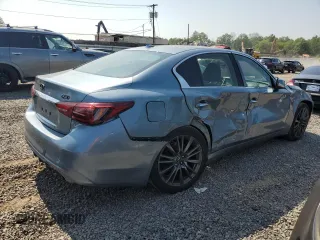 2019 Infiniti Q50 Luxe with VIN JN1EV7APXKM518952, listed as a Copart auction lot 59468095 with 42,344 mi miles and Salvage title. Bid and sale history available at DreamBid. Image 3.