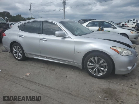 2012 Infiniti M35h Hybrid with VIN JN1EY1AP4CM910671, listed as a Copart auction lot 71308264 with 167,883 mi miles and Salvage Title. Bid and sale history available at carsss.com. Image 4.