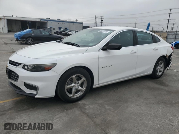 2016 Chevrolet Malibu LS z VIN 1G1ZB5ST2GF330583, wystawiony jako Copart lot #60837225 z przebiegiem 70 610 mil mil oraz Szkoda całkowita • Salvage title. Historia ofert i sprzedaży dostępna na DreamBid. Obrazek 1.