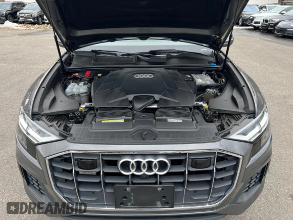 2019 Audi Q8 Premium Plus z VIN WA1BVAF19KD028045, wystawiony jako Copart lot #48666925 z przebiegiem 112 755 mil mil oraz Czysty tytuł • Clean title. Historia ofert i sprzedaży dostępna na DreamBid. Obrazek 8.