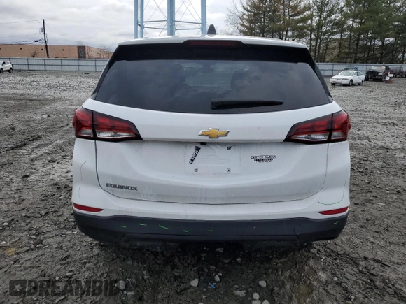 2024 Chevrolet Equinox LS with VIN 3GNAXHEG7RL323456, listed as a Copart auction lot 49086095 with 8,591 mi miles and Salvage title. Bid and sale history available at DreamBid. Image 6.