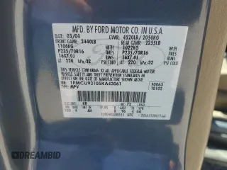 2005 Ford Escape XLT with VIN 1FMCU93105KA43061, listed as a Copart auction lot 62324555 with 121,517 mi miles and Salvage title. Bid and sale history available at DreamBid. Image 12.