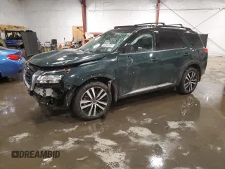 2024 Nissan Pathfinder Platinum z VIN 5N1DR3DK2RC202673, wystawiony jako Copart lot #43844925 z przebiegiem 16 813 mil mil oraz Szkoda całkowita • Salvage title. Historia ofert i sprzedaży dostępna na DreamBid. Obrazek 1.