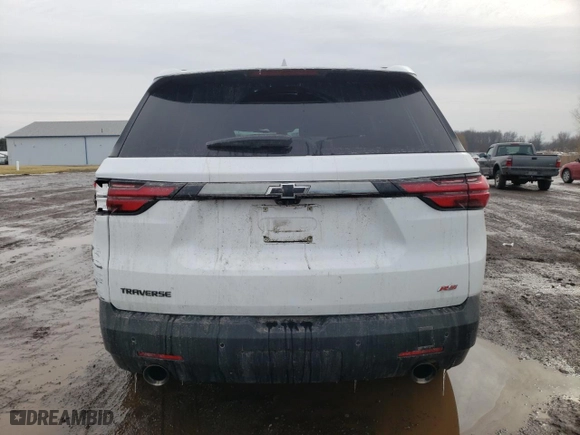 2022 Chevrolet Traverse RS with VIN 1GNERJKW4NJ185083, listed as a Copart auction lot 44982135 with 78,137 mi miles and Salvage Title. Bid and sale history available at carsss.com. Image 6.