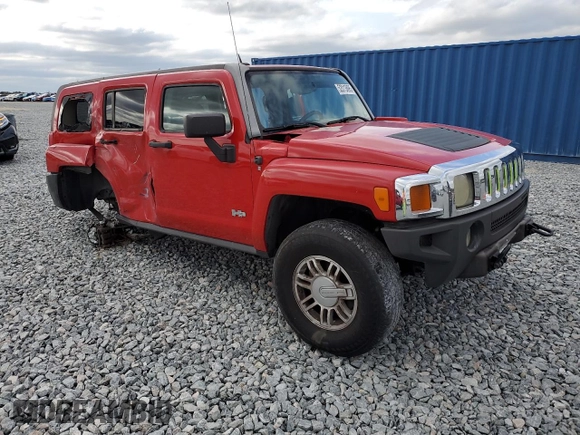 2007 Hummer H3 SUV with VIN 5GTDN13E678220716, listed as a Copart auction lot 52013895 with 221,784 mi miles and Salvage Title. Bid and sale history available at carsss.com. Image 4.