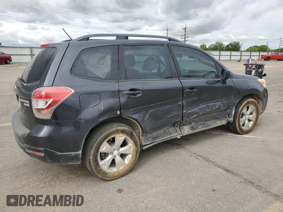2015 Subaru Forester 2.5i with VIN JF2SJABC2FH470349, listed as a Copart auction lot 56432215 with 213,412 mi miles and Salvage title. Bid and sale history available at DreamBid. Image 3.