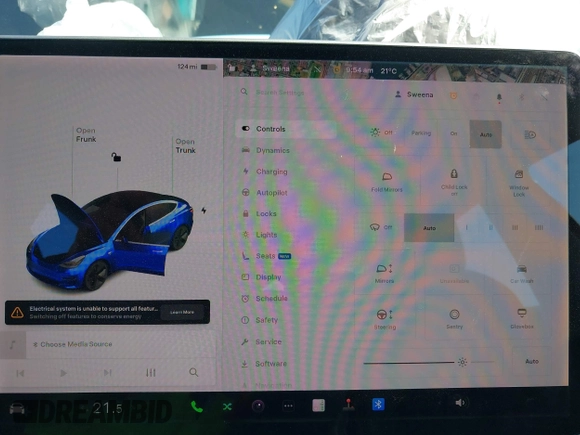 2018 Tesla Model 3 Long Range Battery with VIN 5YJ3E1EA7JF057031, listed as a IAAI auction lot 42139832 with 92,618 mi miles and . Bid and sale history available at DreamBid. Image 17.
