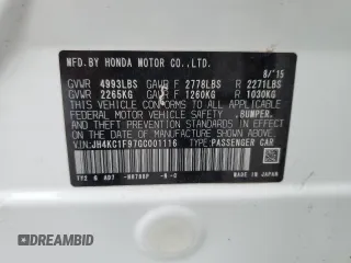 2016 Acura RLX Advance Pkg with VIN JH4KC1F97GC001116, listed as a Copart auction lot 86810424 with 135,029 mi miles and Salvage Title. Bid and sale history available at carsss.com. Image 12.