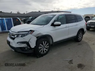 2022 Honda Pilot EX-L with VIN 5FNYF5H54NB038080, listed as a Copart auction lot 48051625 with 19,330 mi miles and Salvage title. Bid and sale history available at DreamBid. Image 1.