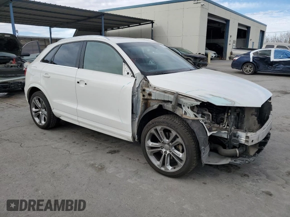 2017 Audi Q3 Premium Plus with VIN WA1HCCFS3HR009720, listed as a Copart auction lot 86170574 with 92,463 mi miles and Salvage title. Bid and sale history available at DreamBid. Image 4.
