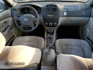 2009 Kia Spectra EX with VIN KNAFE221395599681, listed as a Copart auction lot 76535484 with 350,011 mi miles and Salvage Title. Bid and sale history available at carsss.com. Image 8.