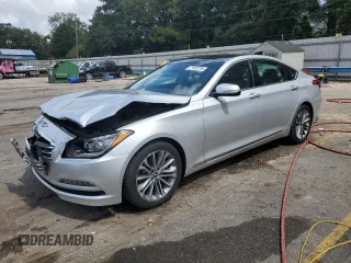 2017 Genesis G80 3.8L with VIN KMHGN4JE5HU182151, listed as a Copart auction lot 71682794 with 57,024 mi miles and Salvage Title. Bid and sale history available at carsss.com. Image 1.