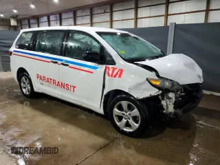 2017 Toyota Sienna L with VIN 5TDZZ3DC9HS879994, listed as a Copart auction lot 41584485 with 123,087 mi miles and Salvage Title. Bid and sale history available at DreamBid. Image 4.