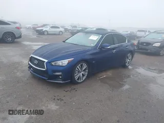 2019 Infiniti Q50 Luxe with VIN JN1EV7AP7KM519475, listed as a IAAI auction lot 41646571 with 39,155 mi miles and . Bid and sale history available at DreamBid. Image 2.