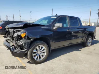 2023 Chevrolet Silverado 1500 Custom with VIN 3GCPDBEKXPG132407, listed as a Copart auction lot 57454865 with 64,832 mi miles and Salvage Title. Bid and sale history available at DreamBid. Image 1.