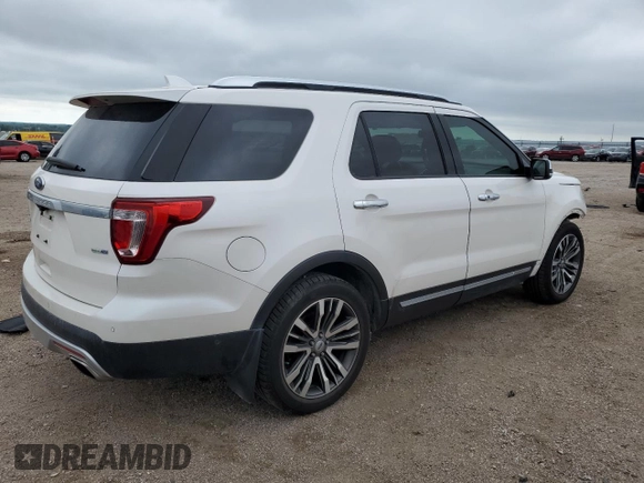 2017 Ford Explorer Platinum with VIN 1FM5K8HT0HGC84337, listed as a Copart auction lot 64239935 with 74,400 mi miles and Salvage title. Bid and sale history available at DreamBid. Image 3.