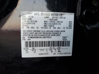 2020 Ford Explorer с VIN 1FMSK8BHXLGB75531, выставлен на аукционе Copart как лот 49426075 с пробегом 131 200 миль миль и Списание • Salvage title. История ставок и продаж доступна на DreamBid. Изображение 15.