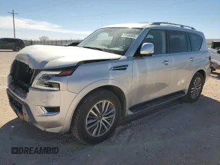 2023 Nissan Armada SL with VIN JN8AY2BA5P9401536, listed as a Copart auction lot 45586885 with 31,481 mi miles and Salvage Title. Bid and sale history available at carsss.com. Image 1.