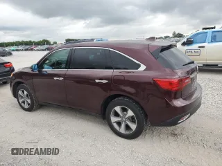 2015 Acura MDX with VIN 5FRYD4H29FB015576, listed as a Copart auction lot 63522315 with 66,884 mi miles and Salvage title. Bid and sale history available at DreamBid. Image 2.