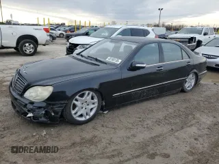 2003 Mercedes-Benz S-Class 5.0L with VIN WDBNG75JX3A326428, listed as a Copart auction lot 48180135 with 0 mi miles and Salvage Title. Bid and sale history available at carsss.com. Image 1.