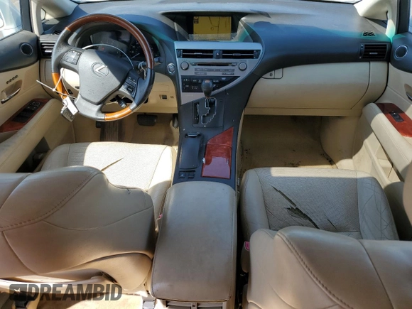 2010 Lexus RX 350 with VIN JTJZK1BA3A2405351, listed as a Copart auction lot 49899135 with 258,225 mi miles and Salvage Title. Bid and sale history available at DreamBid. Image 8.