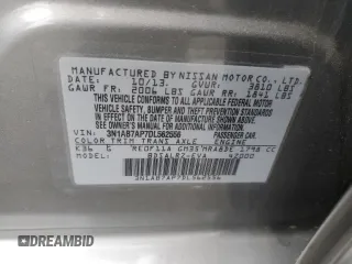 2013 Nissan Sentra SR z VIN 3N1AB7AP7DL562556, wystawiony jako Copart lot #58186255 z przebiegiem 138 504 mil mil oraz Szkody całkowita. Historia ofert i sprzedaży dostępna na DreamBid. Obrazek 13.