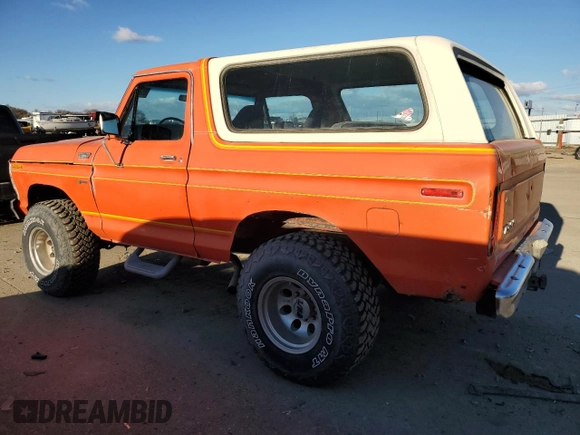1979 Ford Bronco with VIN U15HLEG1462, listed as a Copart auction lot 89210495 with 77,770 mi miles and Clean title. Bid and sale history available at DreamBid. Image 2.