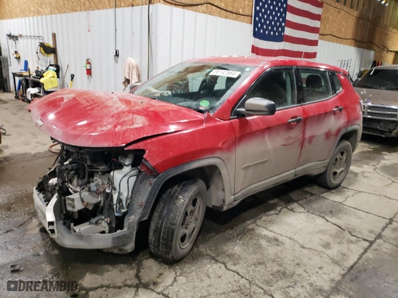 2020 Jeep Compass Sport with VIN 3C4NJDAB5LT242817, listed as a Copart auction lot 86142684 with 108,774 mi miles and Salvage Title. Bid and sale history available at carsss.com. Image 1.