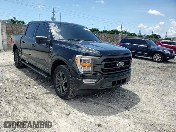 2022 Ford F-150 XL with VIN 1FTFW1E82NFC33590, listed as a Copart auction lot 61806045 with 53,477 mi miles and Salvage title. Bid and sale history available at DreamBid. Image 13.