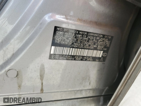 2018 Lexus IS with VIN JTHBA1D20J5069345, listed as a Copart auction lot 51686105 with 119,883 mi miles and Salvage Title. Bid and sale history available at carsss.com. Image 14.