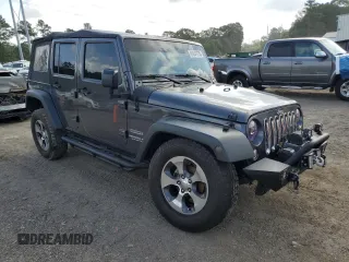 2017 Jeep Wrangler Unlimited Sport with VIN 1C4BJWDG8HL680627, listed as a Copart auction lot 61241735 with 100,890 mi miles and Salvage title. Bid and sale history available at DreamBid. Image 4.