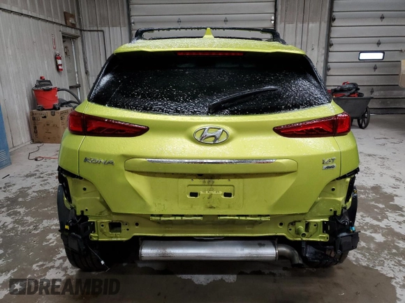 2019 Hyundai Kona Ultimate with VIN KM8K5CA59KU390674, listed as a Copart auction lot 43303795 with 46,070 mi miles and Salvage Title. Bid and sale history available at carsss.com. Image 6.