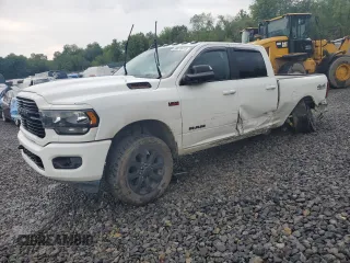 2021 Ram 2500 Big Horn with VIN 3C6UR5DJ2MG524699, listed as a Copart auction lot 59878615 with 87,587 mi miles and Salvage title. Bid and sale history available at DreamBid. Image 1.