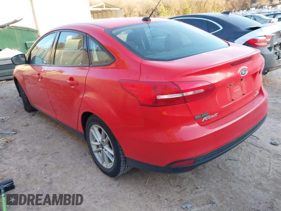 2016 Ford Focus SE with VIN 1FADP3F27GL271322, listed as a IAAI auction lot 41445039 with 100,195 mi miles. Bid and sale history available at carsss.com. Image 3.