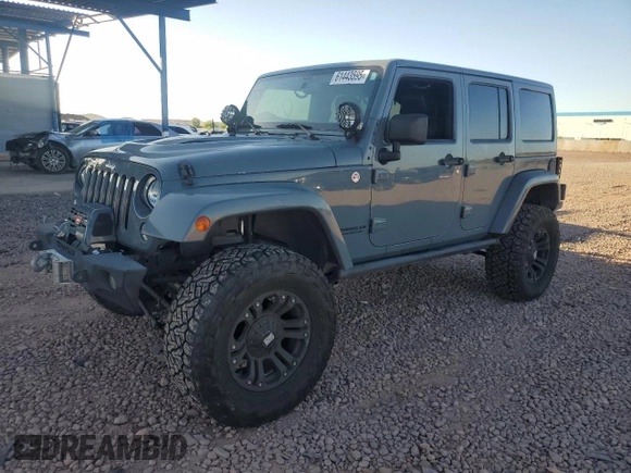 2014 Jeep Wrangler Unlimited Rubicon with VIN 1C4HJWFG9EL199501, listed as a Copart auction lot 61443595 with 86,940 mi miles and Salvage title. Bid and sale history available at DreamBid. Image 1.