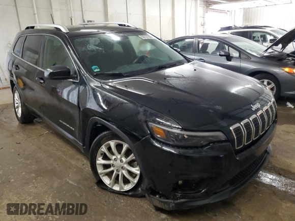 2019 Jeep Cherokee Latitude with VIN 1C4PJLCB9KD396600, listed as a Copart auction lot 59727555 with 125,893 mi miles and Salvage title. Bid and sale history available at DreamBid. Image 4.