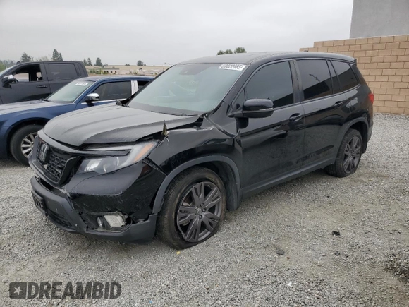 2021 Honda Passport EX-L with VIN 5FNYF7H53MB010524, listed as a Copart auction lot 50022685 with 18,882 mi miles and Salvage title. Bid and sale history available at DreamBid. Image 1.