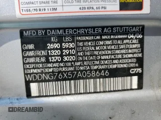 2007 Mercedes-Benz S 600 с VIN WDDNG76X57A058646, выставлен на аукционе Copart как лот 63155415 с пробегом 196 111 миль миль и Чистый • Clean title. История ставок и продаж доступна на DreamBid. Изображение 12.